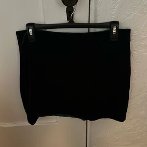 Dark green velvet skirt